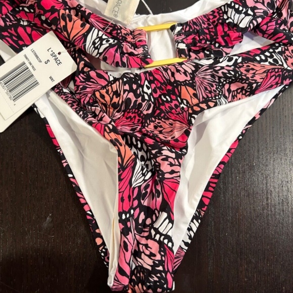 L*Space Trinity One Piece Cutout Swimsuit Butterfly Design Size S - NWT - Picture 5 of 16